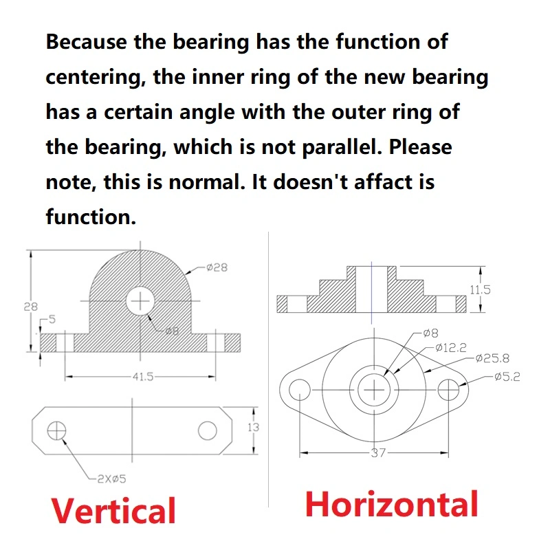 Customized Precision Lead 8 Pitch 2 500mm/400mm/350mm/200mm/100mm Vertical Horizontal Kit Kfl08 Kp08 Bearing CNC 3D Printer Parts CNC Machining Parts