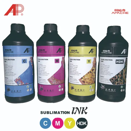 Tinta têxtil digital Apache Cmyk I3200 Cabeçote de impressão Inkbank Dye Ink para impressora de transferência por sublimação